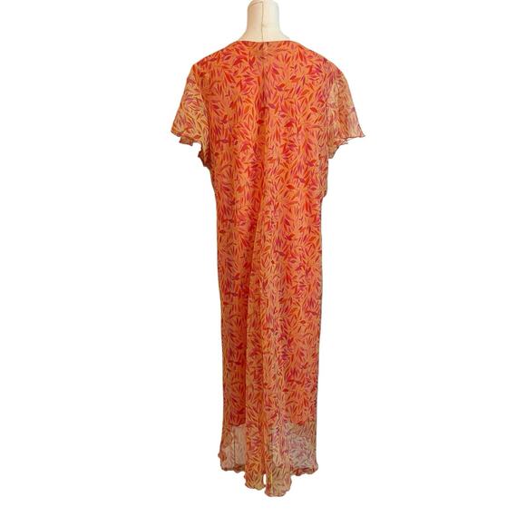 Johnathan Martin Woman Dress Size 24W Babydoll Floral Fairy Flowy Ruffle Midi - Picture 4 of 9